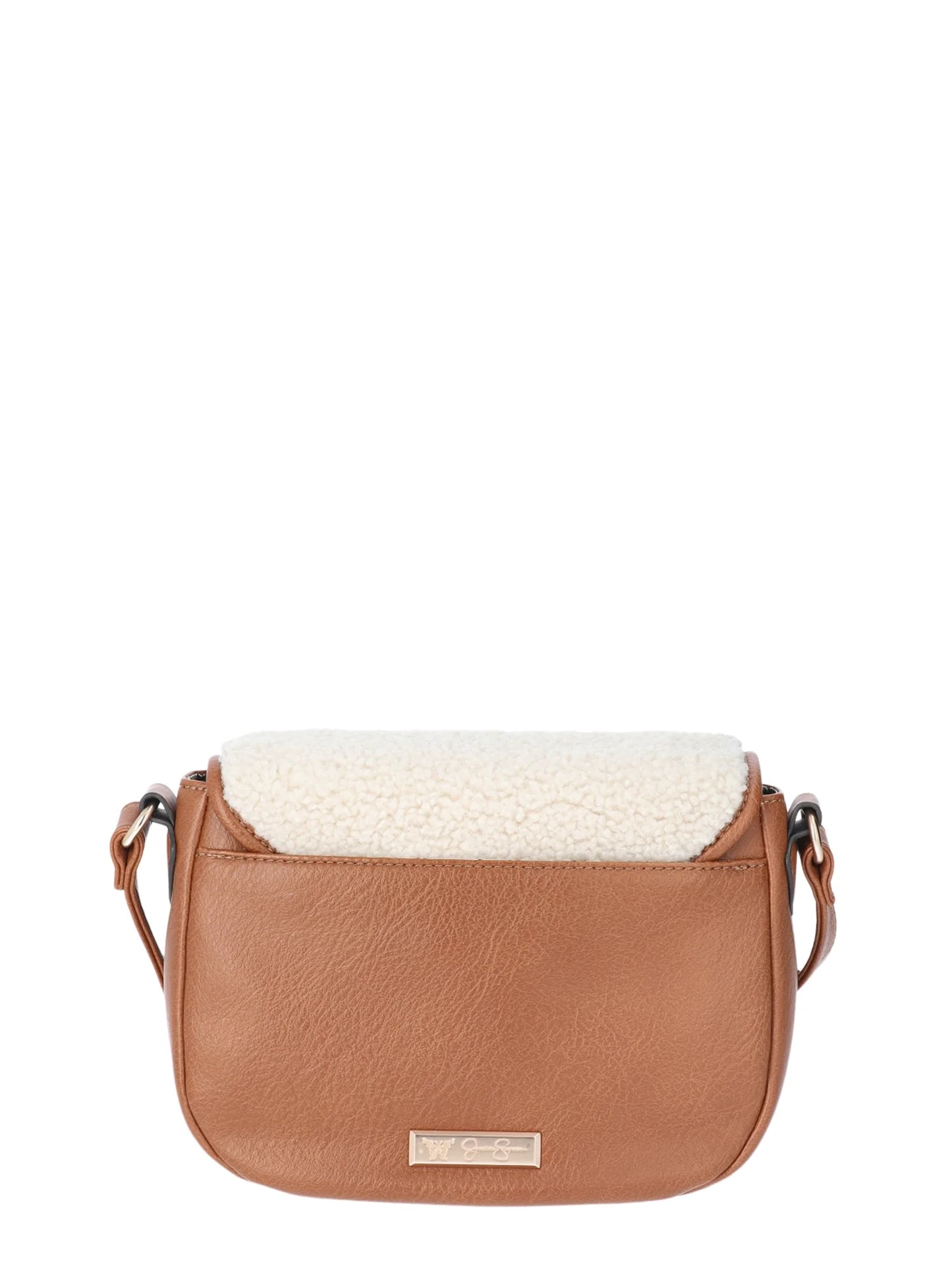 Woman'S Jessie Crossbody Handbag, Cognac & Faux Shearling