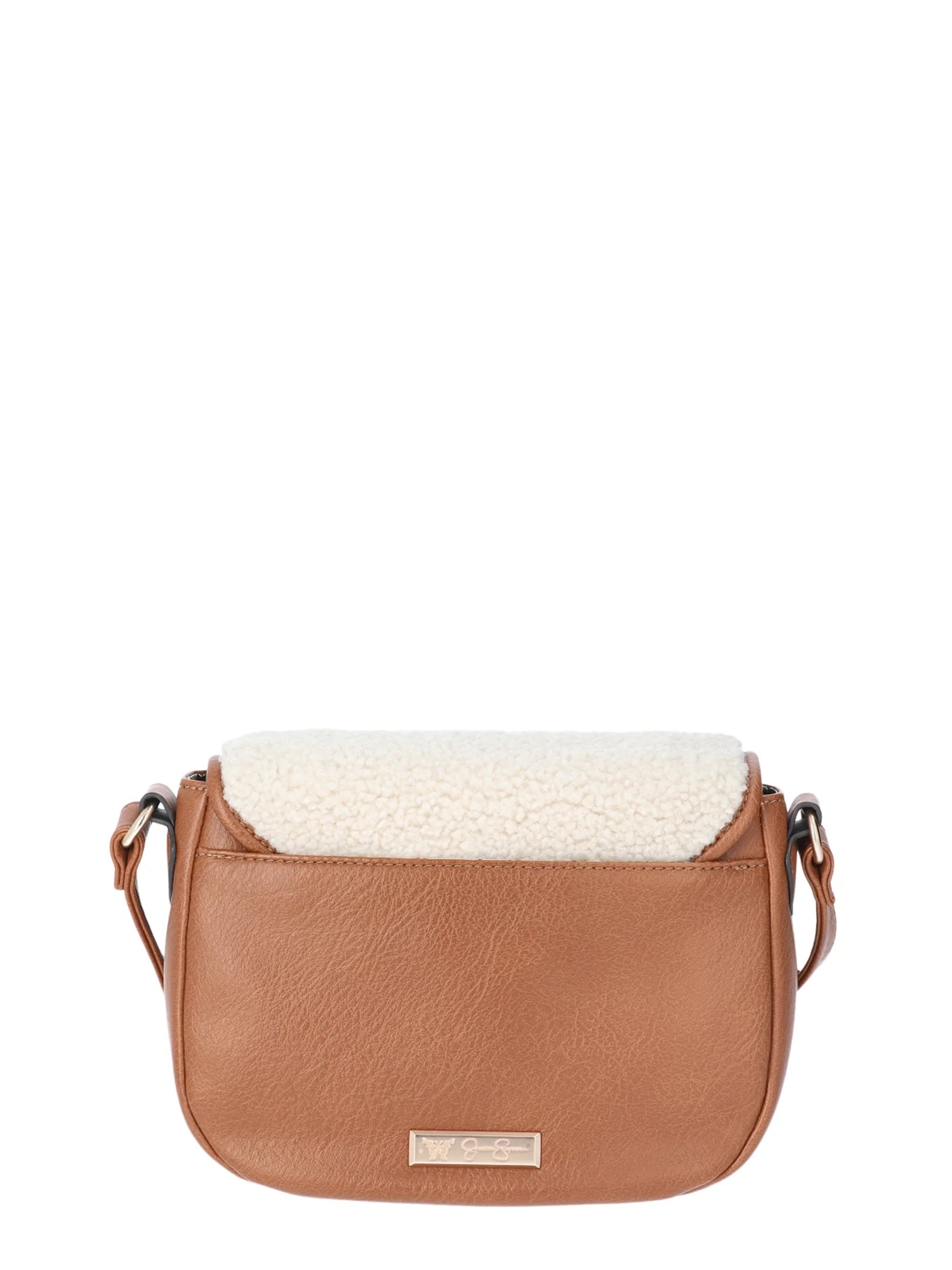 Woman'S Jessie Crossbody Handbag, Cognac & Faux Shearling