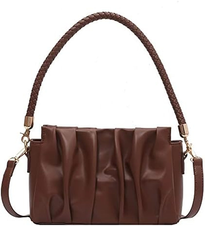 Shoulder Bag Hobo Tote Handbag Clutch Purse Crossbody Purses with Braided Leather Strap for Women
