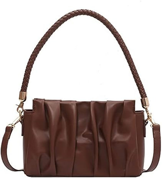 Shoulder Bag Hobo Tote Handbag Clutch Purse Crossbody Purses with Braided Leather Strap for Women
