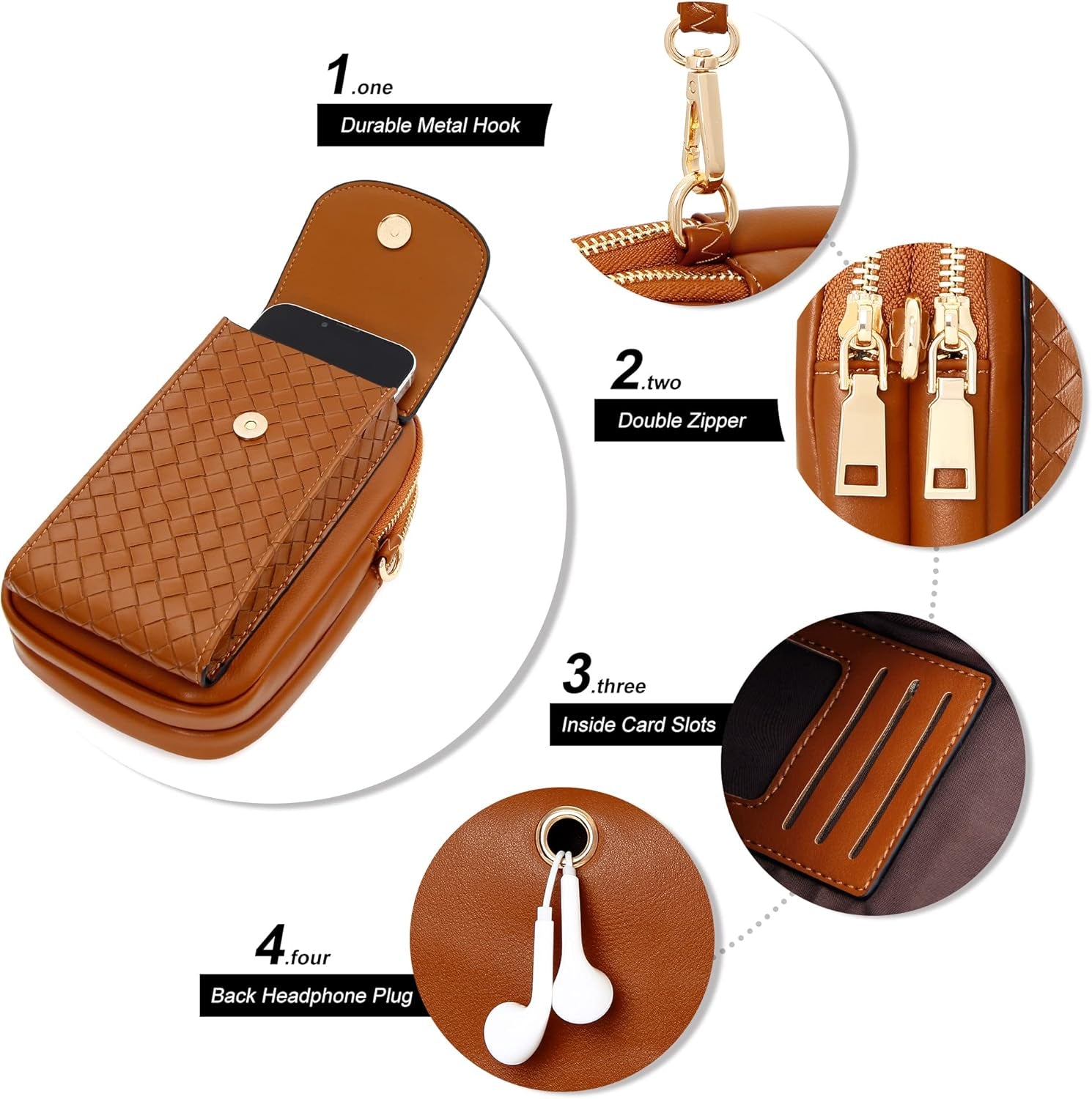Small Crossbody Phone Bags for Women with Card Slots, Cellphone Purse Wallet for Travel Shopping